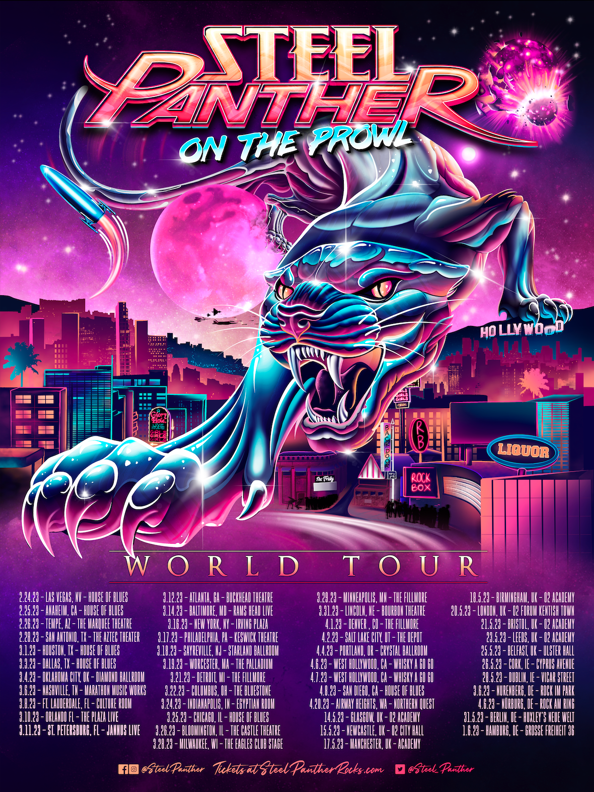 UNSIGNED On The Prowl World Tour Poster